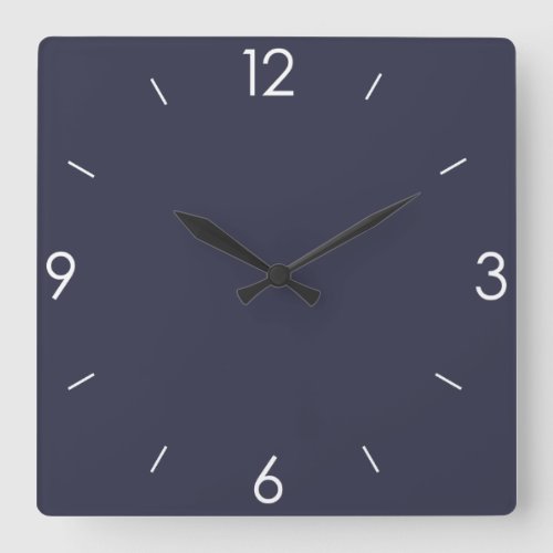 Blue Chalkboard Personalized Square Wall Clock
