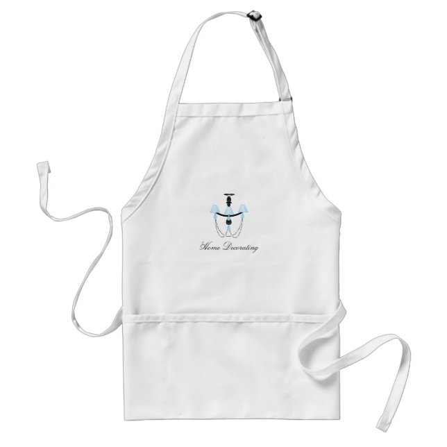 Blue Chandelier Adult Apron (Front)