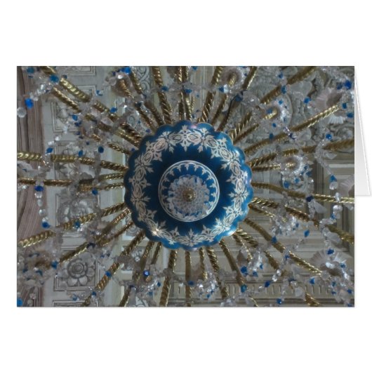 blue chandelier cards (Front Horizontal)