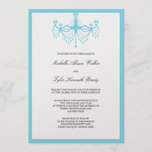 Blue Chandelier Invitation