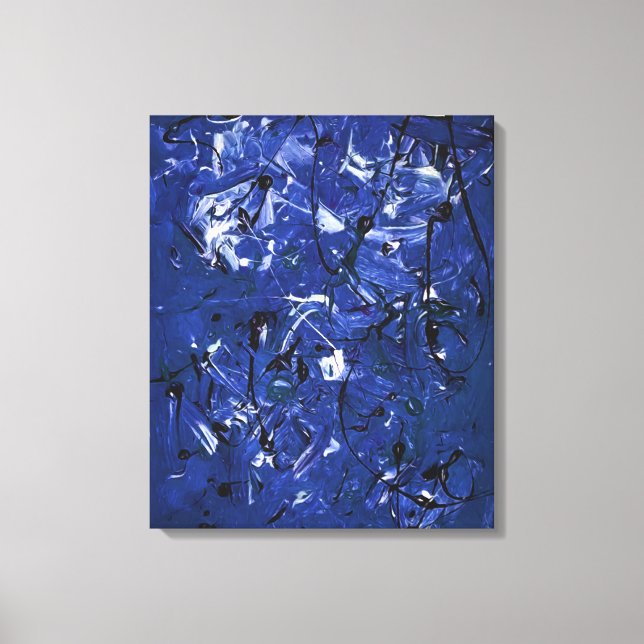 Blue Chaos Canvas Print (Front)