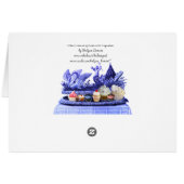 BLUE CHARIOT OF SWANS AND CUPCAKES HAPPY BIRTHDAY (Back Horizontal)