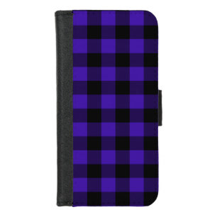 Blue Check iPhone Wallet Case