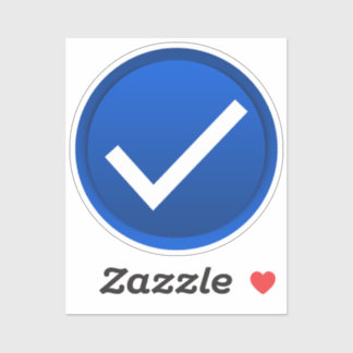Blue Check Mark Sticker
