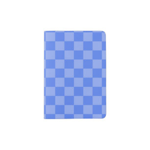 Blue Check Passport Holder