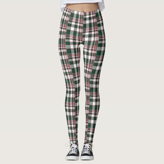  Blue Checker All-Over-Print Leggings (Front)