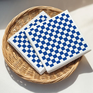 Blue Checker Bridal Shower Napkins