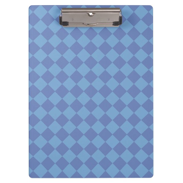 Blue Checker Diamond Pattern  Clipboard (Front)