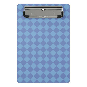 Blue Checker Diamond Pattern Mini Clipboard