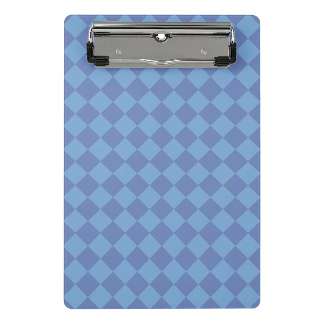 Blue Checker Diamond Pattern  Mini Clipboard (Front)