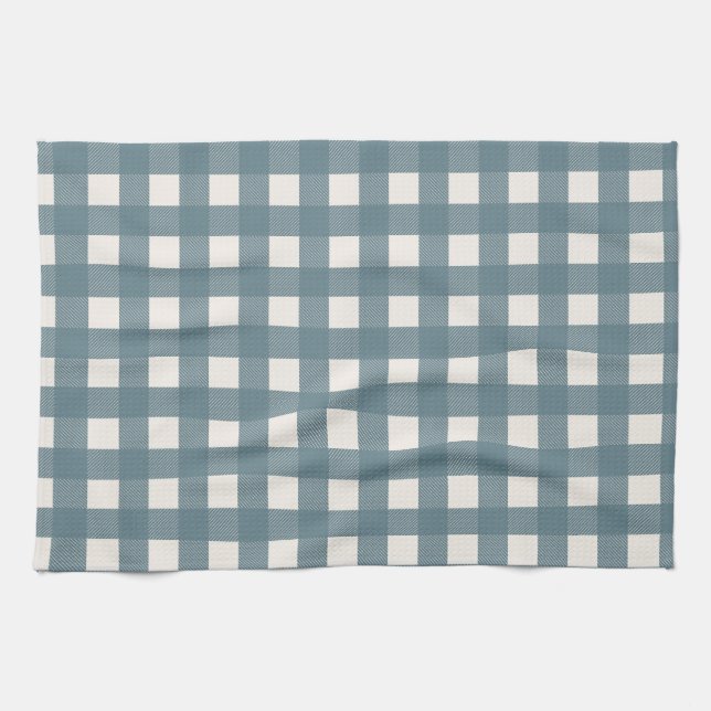 Blue Checker Dish Towel (Horizontal)