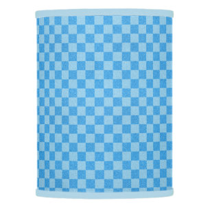 Blue Checker Glitter Lamp Shade