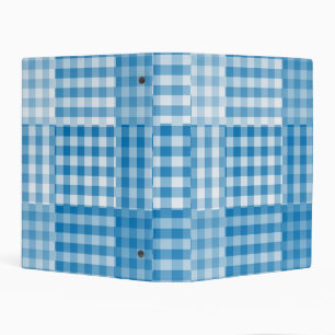 Blue Checker Patchwork Pattern Mini Binder