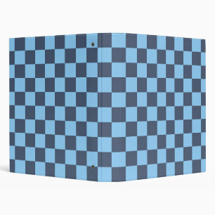 Blue Checkerboard 3 Ring Binder