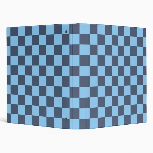 Blue Checkerboard 3 Ring Binder (Background)