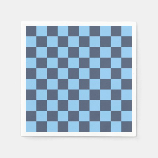 Blue Checkerboard Napkins (Front)