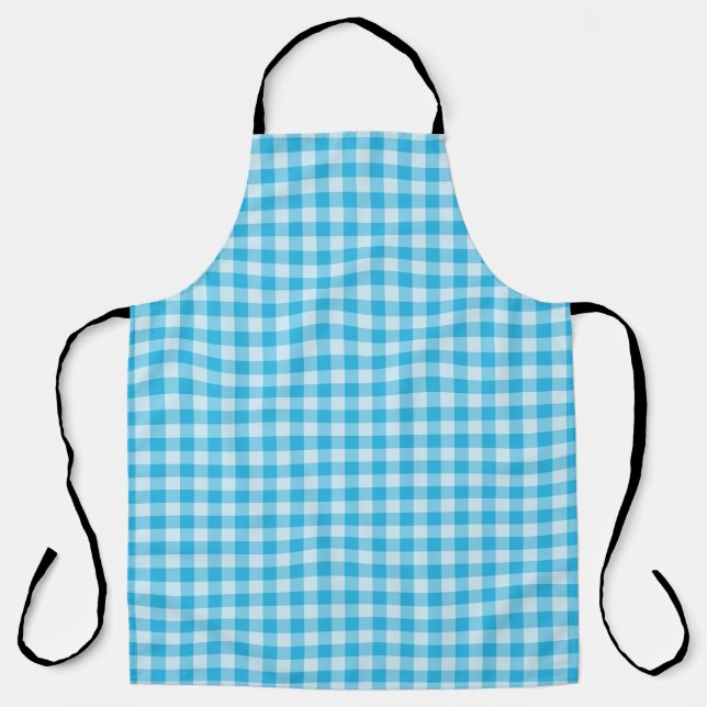 Blue Checkerboard Pattern Apron (Front)
