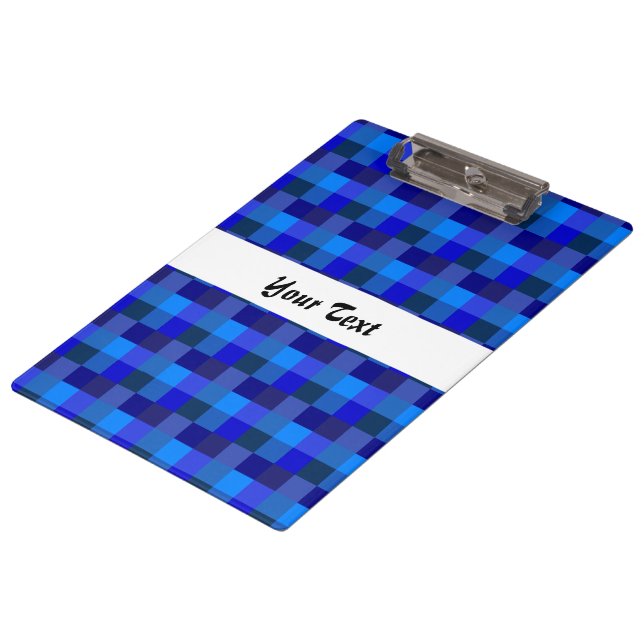Blue checkerboard pattern clipboard (Angled)