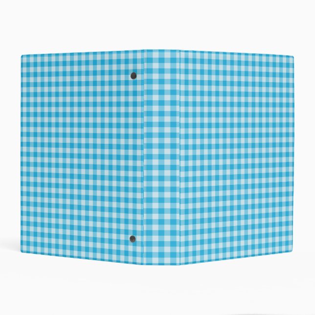 Blue Checkerboard Pattern Mini Binder (Background)