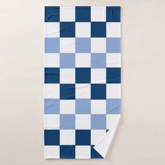 Blue Checkered Bath Towel (Bath Towel)