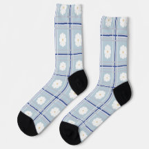 Blue Checkered Daisy pattern