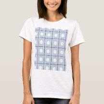 Blue Checkered Daisy pattern