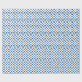 Blue Checkered Decorative Gift Wrap Paper