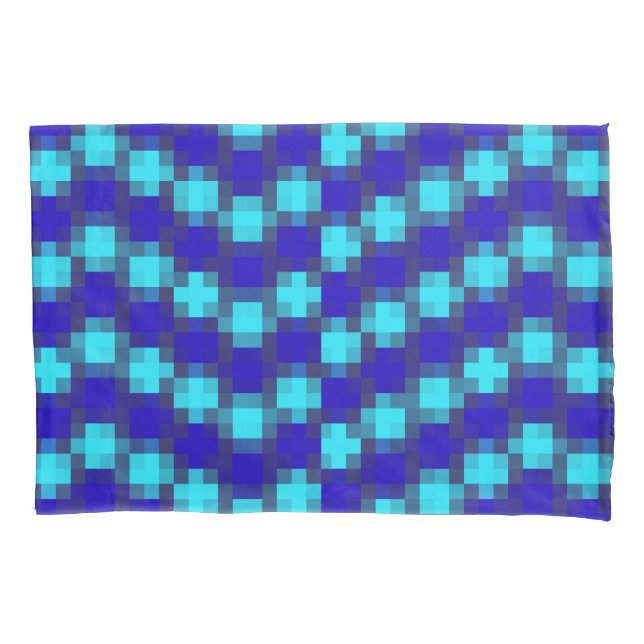 Blue Checkered Pattern, Pillowcase (Front)