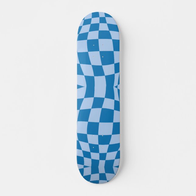 Blue Checkered Pattern Skateboard (Front)