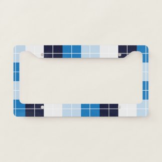 Blue Checkered Plaid Pattern 