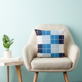 Blue Checkered Plaid Pattern