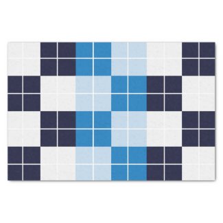 Blue Checkered Plaid Pattern