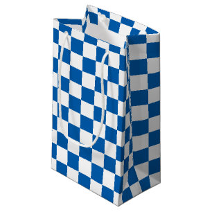 Blue Checkered Small Gift Bag