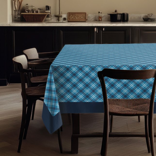 Blue Checkered Tablecloth Classic Tartan Country (Blue Checkered Tablecloth Classic Tartan Country Design)