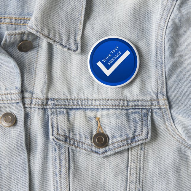 Blue Checkmark Symbol Button (In Situ)