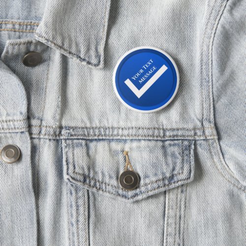 Blue Checkmark Symbol Button