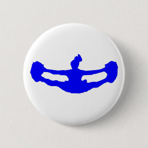 Blue CHEERLEADER Button