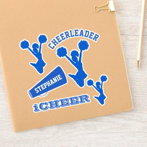Blue Cheerleader Set Sticker