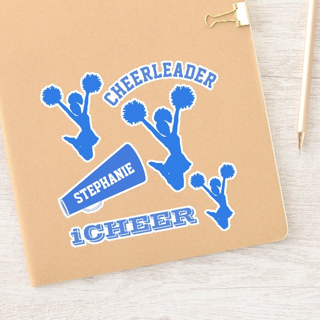 Blue Cheerleader Set Sticker (Notebook)
