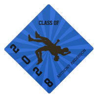 Blue Cheerleader Silhouette Personalized