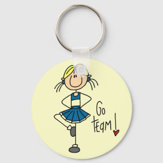 Blue Cheerleader Tshirts and Gifts Keychain