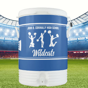 Blue Cheerleading Squad Custom High School Beverage Cooler