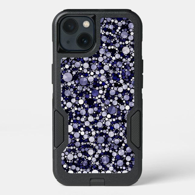 Blue Cheetah Bling Otterbox iPhone Case (Back)