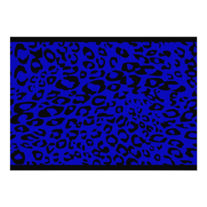 blue cheetah personalized announcements