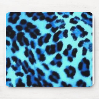 blue cheetah print mouse pad