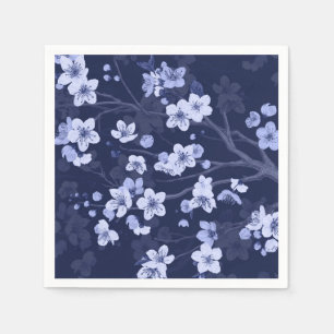 Blue Cherry Blossom Napkins