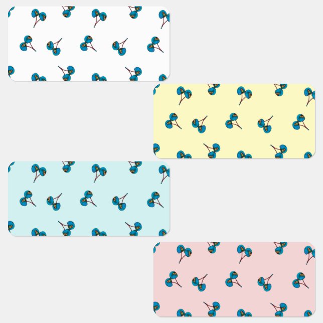 Blue Cherry Labels (Group)