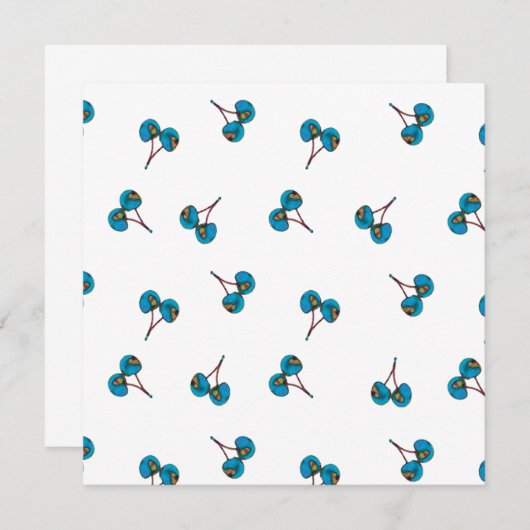 Blue Cherry Pattern (Front/Back)