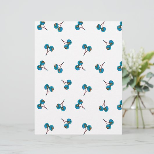 Blue Cherry Pattern (Standing Front)