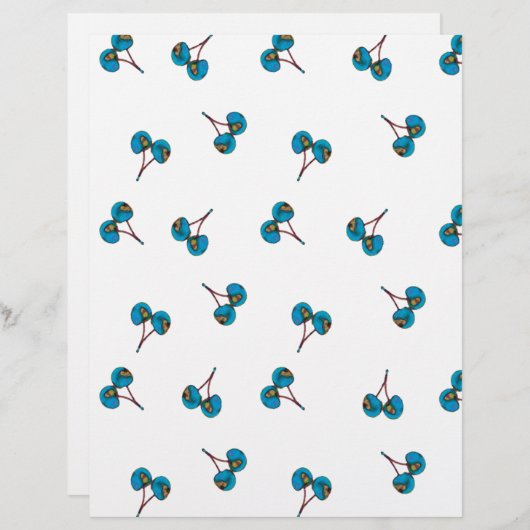 Blue Cherry Pattern (Front/Back)